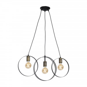 Lustre, Lustra Olimpia KL113002, 3xE27, neagra+bronz, IP20, Klausen - savelectro.ro