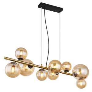 Lustre, Lustra Riha 56135-9H, 9xG9, alama mat+negru mat, IP20, Globo Lighting - savelectro.ro
