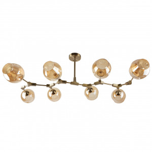 Lustre, Lustra Scrap LY-3481, 8xE27, ambra+bej, IP20, Klausen - savelectro.ro