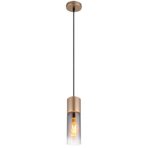 Pendul Annika 1xE27, IP20, cappuccino mat, sticla fumurie, Globo Lighting