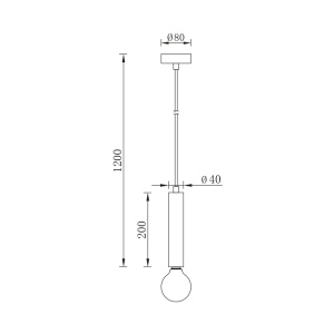 Pendul BR-BV04-00050, 1xE27, negru, IP20, Braytron [4]- savelectro.ro