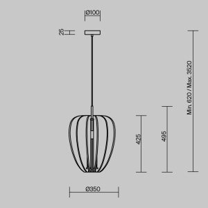 Pendul Cambio, 1xE27, negru, Maytoni [9]- savelectro.ro