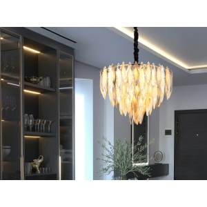 Pendul Elinor, 12xE14, IP20, auriu+cristale K9, Globo Lighting [4]- savelectro.ro