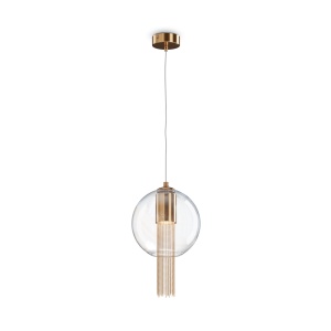 Pendul Flusso P095PL-01BZ, 1xGU10, bronz+transparent, IP20, Maytoni [1]- savelectro.ro