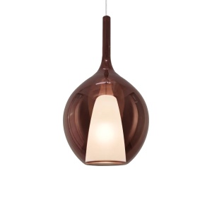 Pendule, Pendul Kalique-2 1xE27, Ø280mm, IP20, cupru, Ideal Lux - savelectro.ro