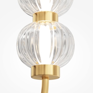 Pendul LED Amulet MOD555PL-L11G3K, 16W, 700lm, lumina calda, IP20, auriu+transparent, Maytoni [2]- savelectro.ro