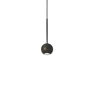 Pendul LED Archimede sfera 4W, 210lm, lumina calda (3000 K), IP20, negru, Ideal Lux