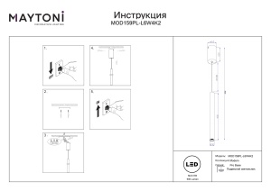 Pendul LED Pro Base MOD159PL-L6W4K2, 6W, 500lm, lumina neutra, IP20, alb, Maytoni [5]- savelectro.ro