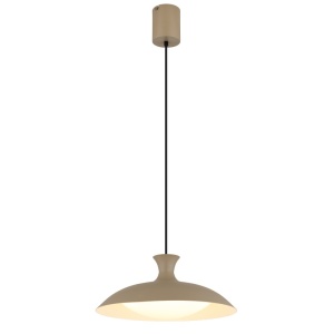 Pendule, Pendul LED Rocha, 18W, 1340 lm, lumina calda/neutra/rece, Ø400 mm, IP20, nisipiu mat+alb mat, Globo Lighting - savelectro.ro