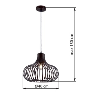 Pendul Mateo, 1xE27, Ø400 mm, IP20, ruginiu, Globo Lighting [2]- savelectro.ro