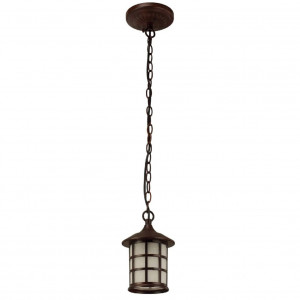 Corpuri de iluminat, Pendul pentru exterior Atlanta, 1 bec, dulie E27, maro, metal, sticla, Klausen - savelectro.ro