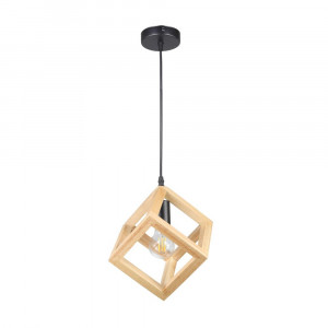 Pendul Rhombus, 1 bec, dulie E27, lemn si plastic, Klausen [1]- savelectro.ro