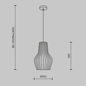 Pendul Roots MOD191PL-01W1, 1xE27, negru+bej, IP20, Maytoni [5]- savelectro.ro