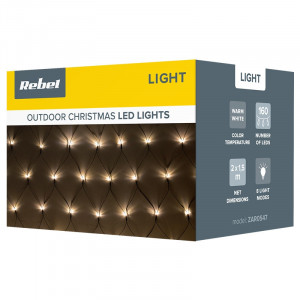 Perdea luminoasa 160 leduri, 2x1.5m, protectie IP44, lumina calda, Rebel [4]- savelectro.ro
