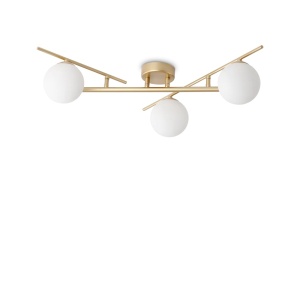 Plafoniere, Plafoniera Atlas 3xG9, lumina calda (3000 K), IP20, aurie, Ideal Lux - savelectro.ro