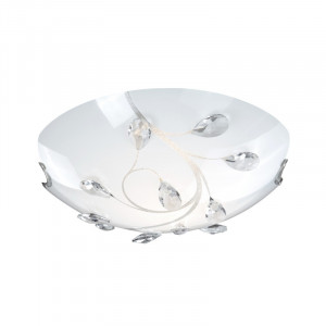 Plafoniere, Plafoniera Burgundy 40404-2, 2xE27, nichel mat+transparenta, IP20, Globo Lighting - savelectro.ro