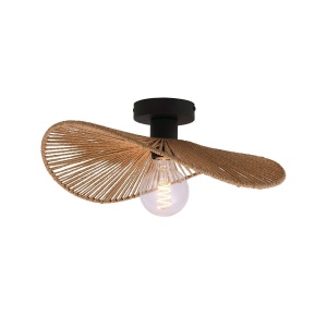 Corpuri de iluminat, Plafoniera Elite PL1, E27, maro natur, Klausen - savelectro.ro