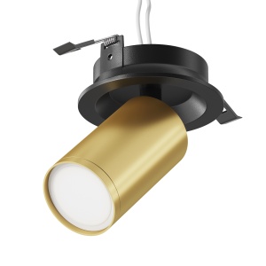 Plafoniera Focus C048CL-U-1BMG, 1xGU10, neagra+aurie, IP20, Maytoni [1]- savelectro.ro