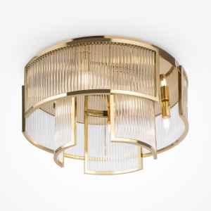 Corpuri de iluminat, Plafoniera Frame MOD174CL-06G, 6xE14, aurie+transparenta, IP20, Maytoni - savelectro.ro