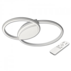 Corpuri de iluminat, Plafoniera LED 4558-LVT, cu telecomanda, 60W, 110lm, lumina calda+neutra+rece, IP20, alba, Masterled - savelectro.ro