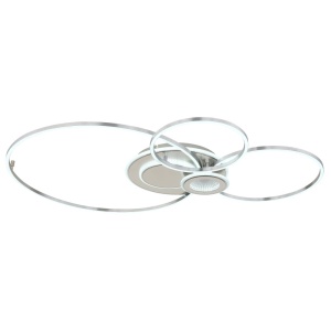 Plafoniere LED, Plafoniera LED Beltran 36W, 1990 lm, lumina calda/neutra/rece, telecomanda, dimabila, argintie, Globo Lighting - savelectro.ro