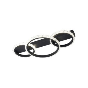 Plafoniere LED, Plafoniera LED Crown, 40W, 2885 lm, lumina neutra (4000 K), IP20, neagra+transparenta, Klausen - savelectro.ro