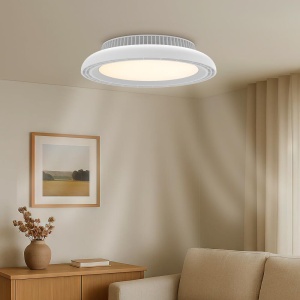 Plafoniera LED cu ventilator, Braytron, 24W+30W, RGB+lumina calda/neutra/rece, alba, telecomanda [6]- savelectro.ro