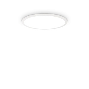 Plafoniera LED Fly Slim D45, 26W, 2580lm, lumina calda (3000 K), IP40, alba, Ideal Lux