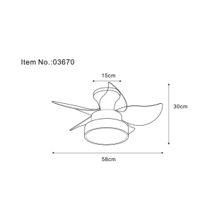 Plafoniera LED Kari, cu ventilator, 22W, 1660 lm, lumina calda/neutra/rece, IP20, negru mat, Globo Lighting [6]- savelectro.ro
