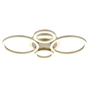 Plafoniere LED, Plafoniera LED Loretta 40W, lumina calda/neutra/rece, 2646 lm, IP20, cafenie mat/sampanie, Globo Lighting - savelectro.ro