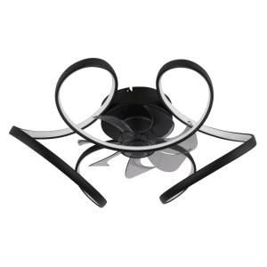 Plafoniere LED, Plafoniera LED Loris, cu ventilator, 30W, 2200 lm, lumina calda/neutra/rece, IP20, negru mat, Globo Lighting - savelectro.ro
