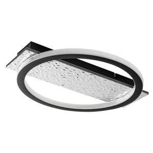 Plafoniera LED Lunava, 18W, 1710 lm, lumina calda/neutra/rece, telecomanda, dimabila, IP20, neagra+crom, Rabalux