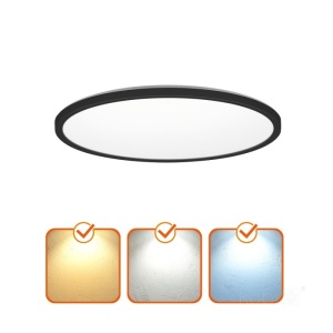 Plafoniera LED Nivera rotunda 24W, 2280lm, IP54, lumina calda/neutra/rece, neagra, Kobi [3]- savelectro.ro