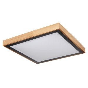 Plafoniere LED, Plafoniera LED patrata Bruno 24W, lumina calda/neutra/rece, 1020 lm, IP20, neagra mat, Globo Lighting - savelectro.ro