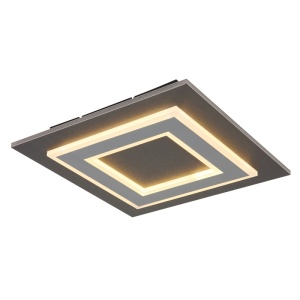 Plafoniere LED, Plafoniera LED patrata Jayden 24W, lumina calda (3000 K), 680 lm, IP20, antracit, Globo Lighting - savelectro.ro