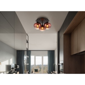 Plafoniera Maxy, 3xE27, IP20, negru mat/cupru, Globo Lighting [3]- savelectro.ro