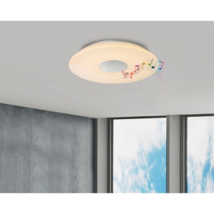 Plafoniera Nicole LED 50W + RGB 7.5W, lumina calda/neutra/rece (3000-6000 K), dimabila, telecomanda, bluetooth, 2600lm, Globo Lighting [2]- savelectro.ro
