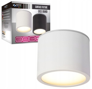 Plafoniere, Plafoniera rotunda Grandi, IP54, GX53, alba, Masterled - savelectro.ro