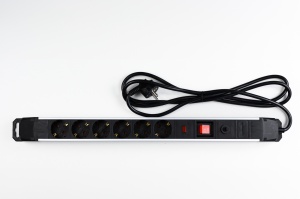 Prelungitor Strohm, Cu Intrerupator, 6 Prize, 2 m, 3680 W, Negru [1]- savelectro.ro