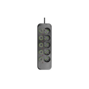 Prelungitor UTP5 5 Prize, 2m, cu Intrerupatoare Individuale [2]- savelectro.ro