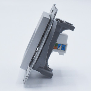 Priza internet RJ45, cat 5E, Argintiu, IP20, Panasonic Arkedia Slim/Karre Plus