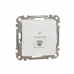 Prize si intrerupatoare, Priza telefon RJ11, IP20, Alb, Schneider Sedna Design - savelectro.ro