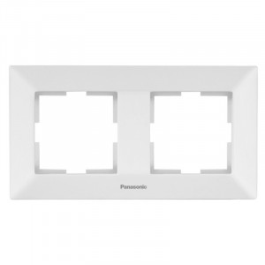 Prize si intrerupatoare, Rama 2 module orizontala Arkedia Pansonic, alba - savelectro.ro