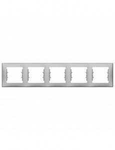 Rama 5 module, IP 20, Aluminiu, Schneider Sedna