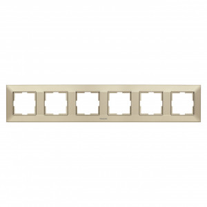 Prize si intrerupatoare Panasonic, Rama 6 module, orizontala, IP20, Bronz, Panasonic Arkedia Slim - savelectro.ro