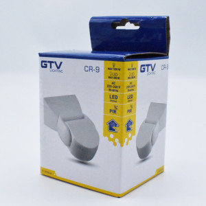 Senzor de miscare aplicat, 180 grade, max 300W LED, IP65, alb, GTV