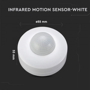 Senzor de miscare aplicat, unghi de detectie 360 grade, alb, V-TAC