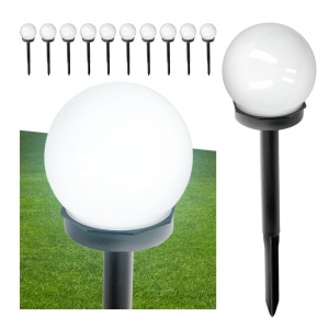 Set 10 lampi solare, forma minge, lumina rece(6500 K), Kobi [4]- savelectro.ro