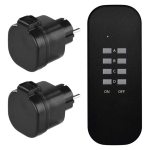 Set 2 prize cu telecomanda, IP44, exterior, max 3000W, EMOS