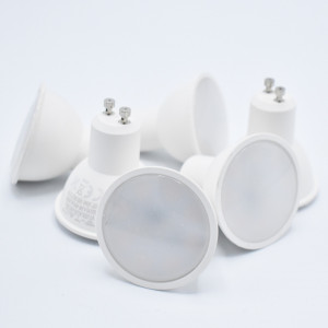 Set 6 becuri LED GU10, 4.5W (35W), 400 lm, lumina calda (3000K), opal, V-TAC